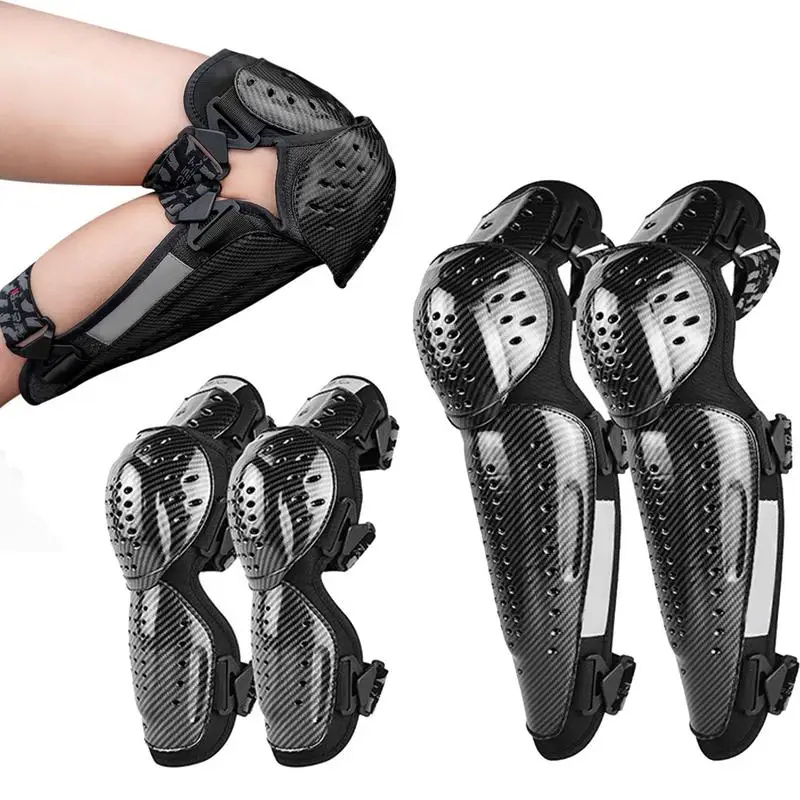 

Motorcycle Knee Shin Guard Pads Dirt Bike Knee Pads 4 Pieces Knee And Shin Guard Sleeve For Protection Three-Section Design