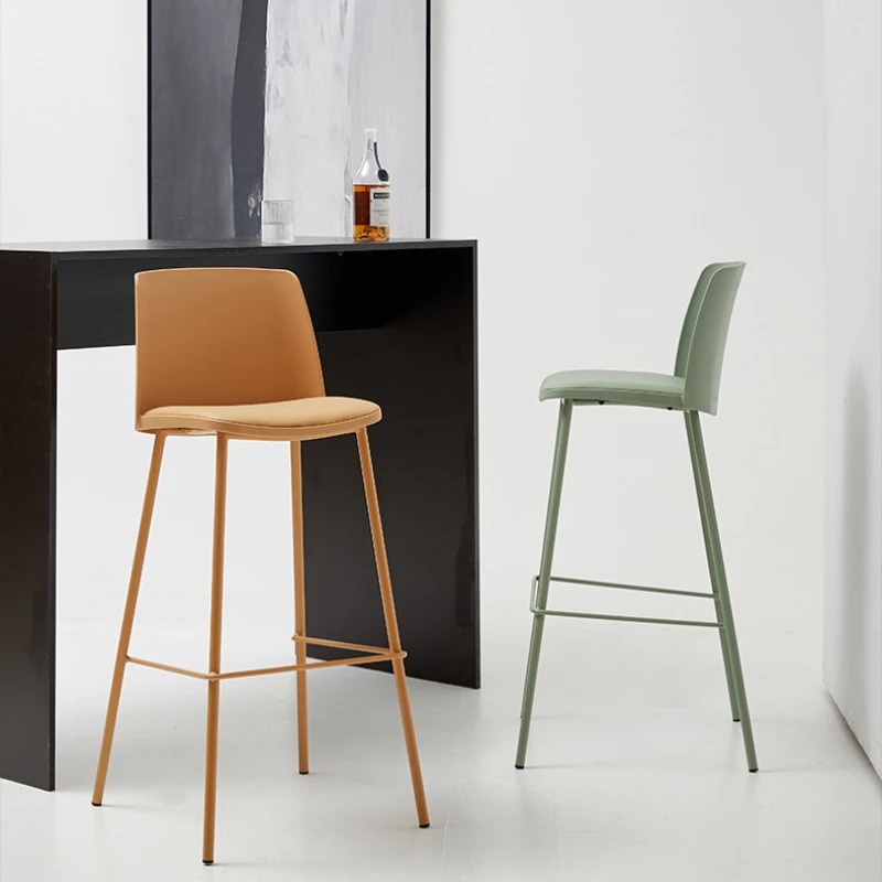 

Counter Kitchen Bar Chair Plastic Modern Design Minimalist Bar Stool Island Reception Tabourets De Bar Sillas Furniture HD50BY
