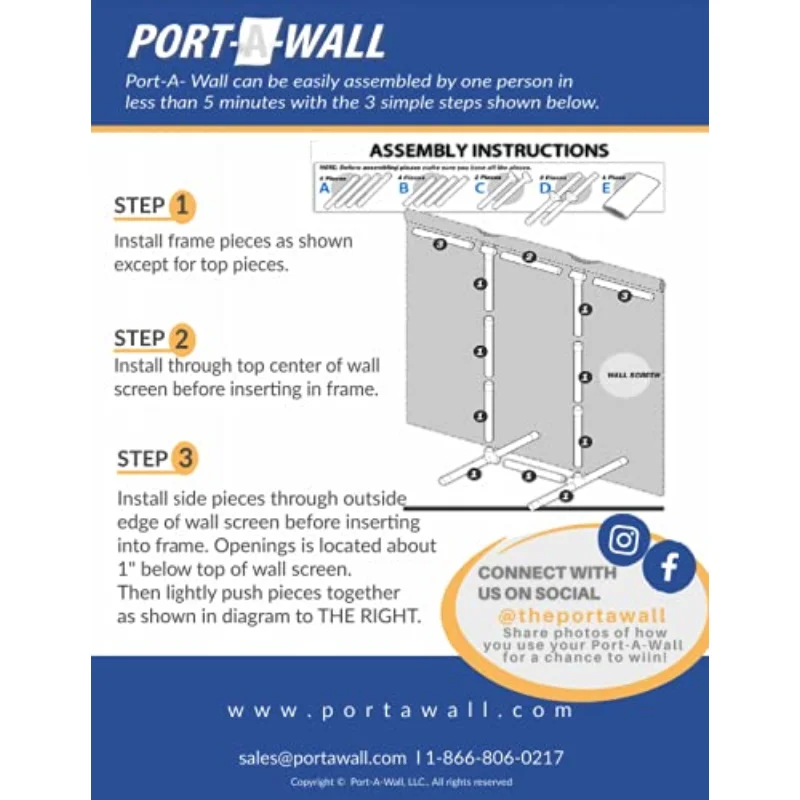 Portable Wall | 4 Pack Dark Blue  Portable Room Divider | Privacy Screen | Room Divider for Education, Clinics, Biometric Scr 6