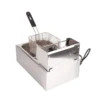 Electric Deep Fryer Professional Adjustable Temperature Stainless Steel Deep Fryer with Lid Basket for Commercial Use 6L 6