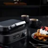 Calphalon Intellicrisp Belgian Waffle Maker with LED Display Timer and Ceramic Cooking Plates, Makes 2 Waffles 2