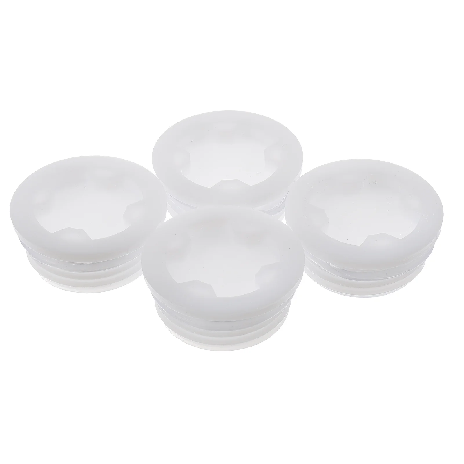 

4pcs Plastic Barrel Drum Bung Plastic Bung Poly Drum Cap Lids Cover (White)