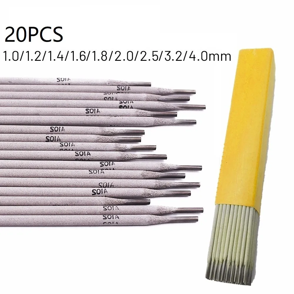 20pcs Set Welding Rods 304 Stainless Steel Fux Cored Welding Rod Weld Wire Electrode For Welding 1.0mm-4.0mm Weld Tool Wires