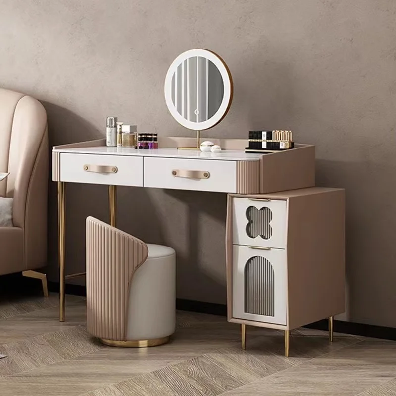 

Bathroom Bed Side Dressers Brown Solid Wood Standing Reading Salon Dressers Living Room Toaletka Do Makijażu Hotel Furniture