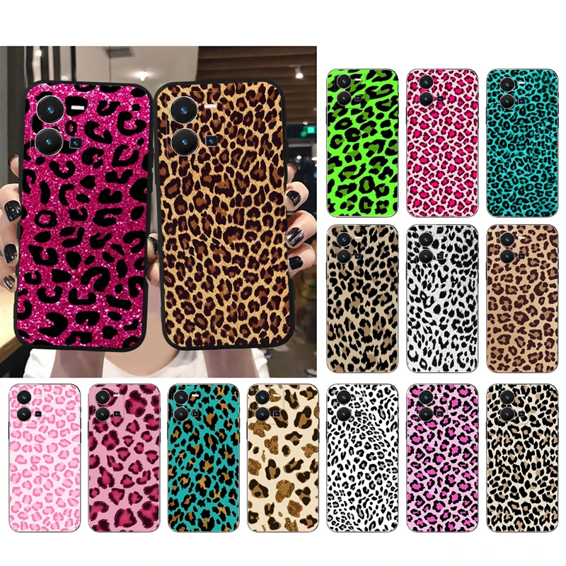 

Pink Leopard Phone Case For VIVO Y31 Y21 Y77 Y76 Y35 Y55 Y53S Y15S V21 V21E V20SE X50 X60 X70 Pro Plus Shell