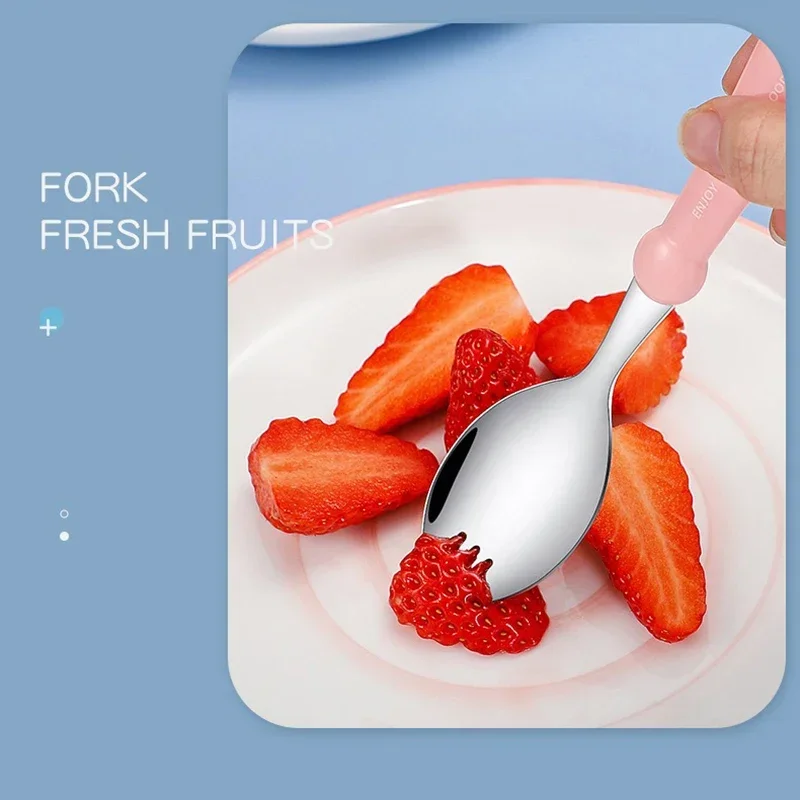 Stainless Steel Spoon Fork for Kids Portable Tableware