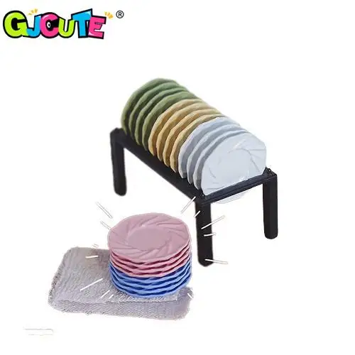 

4 шт. 1:6 1:12 миниатюрная посуда для кукольного домика в скандинавском стиле Тарелка десертная кружевная тарелка столовая Посуда декоративная игрушка аксессуары для кукольного домика