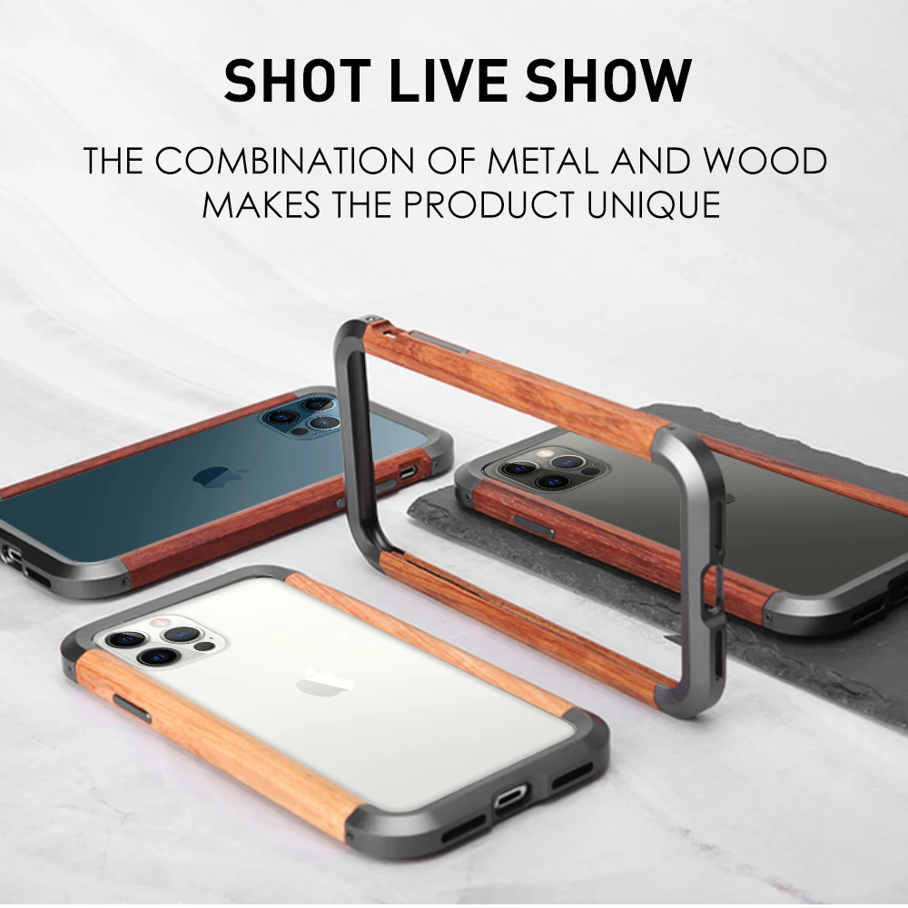 

Металлический чехол с деревянной углеродистой рамкой для iPhone 15 14 Pro MAX 13 Pro 12 11 14 Plus, алюминиевый бампер, противоударный бронированный чехол для телефона, оболочка