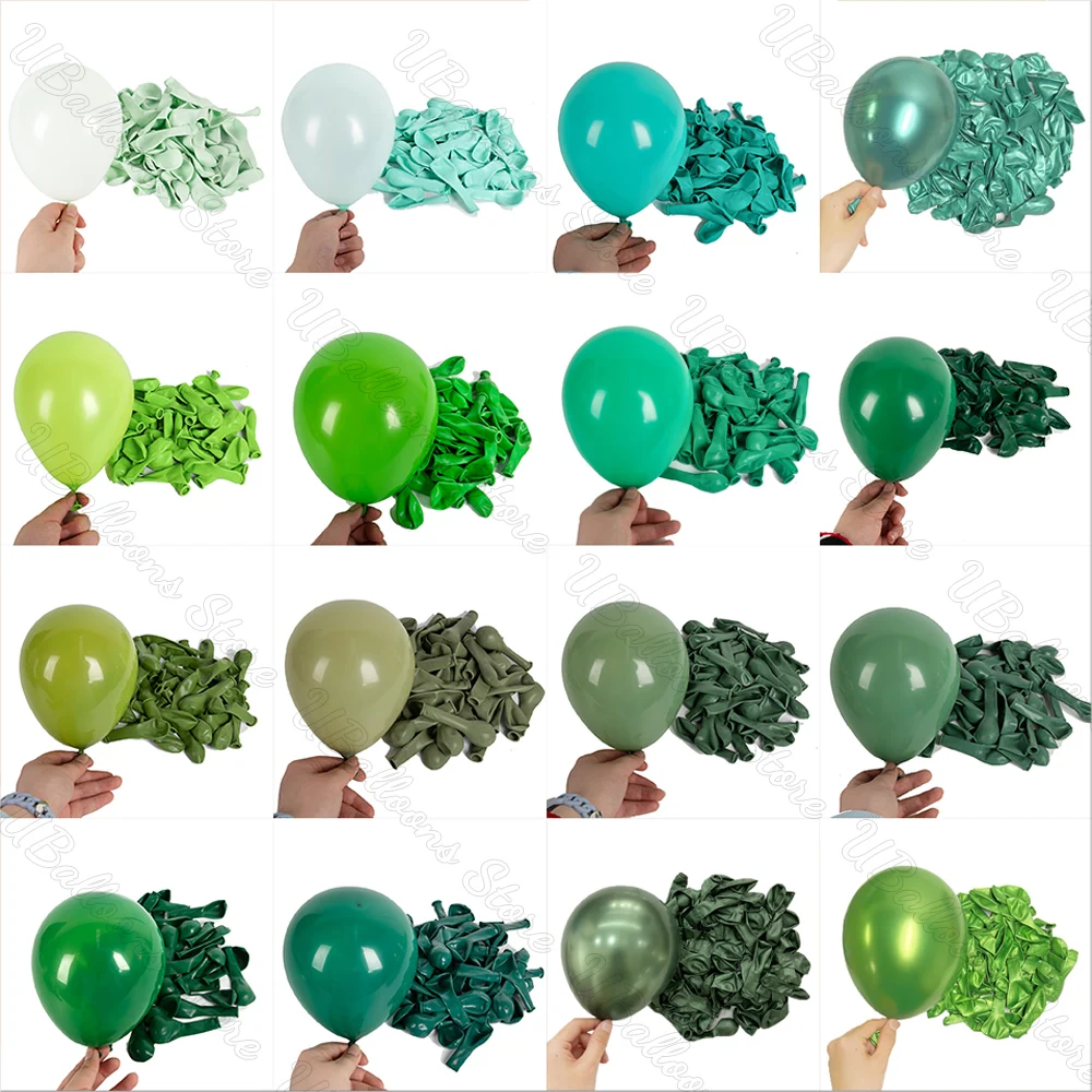 Styirl Guirlande de ballons vert pastel – 100 pièces de 12,7 cm, 30,5 cm,  30,5 cm, 45,7 cm, pour fête d'anniversaire, décorations de Pâques