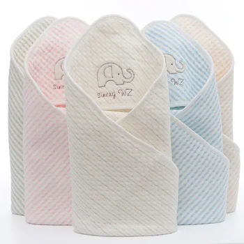 Coperta per neonati Neonato Bebe Mussola di cotone Busta traspirante Swaddle per il nuovo sacco a pelo con cappuccio per bambini Coperte Parisarc