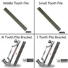 14" S/M Size Adjustable Frame Milled Tooth Car Body Polisher Files Metal Panel Polishing Curved Tooth Steel File Holder Dent Kit 2
