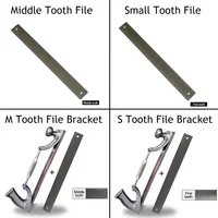 14" S/M Size Adjustable Frame Milled Tooth Car Body Polisher Files Metal Panel Polishing Curved Tooth Steel File Holder Dent Kit 2