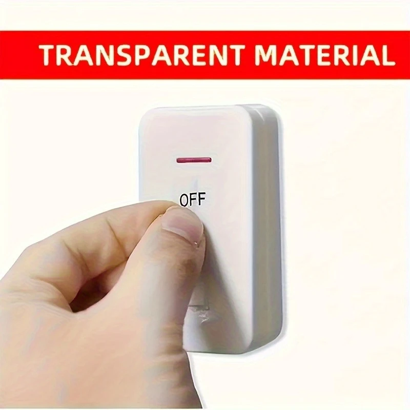 3 set di etichette adesive trasparenti per interruttori della luce trasparenti Etichette per pannelli interruttori impermeabili per la cucina della camera da letto dell'ufficio domestico - immagine 3