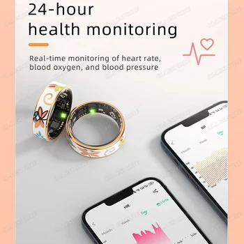 Color Enamel Craftsmanship Smart Ring Women Sleep Monitoring Blood Oxygen Monitoring Blood Pressure Multi-sport Modes For Xiaomi 2