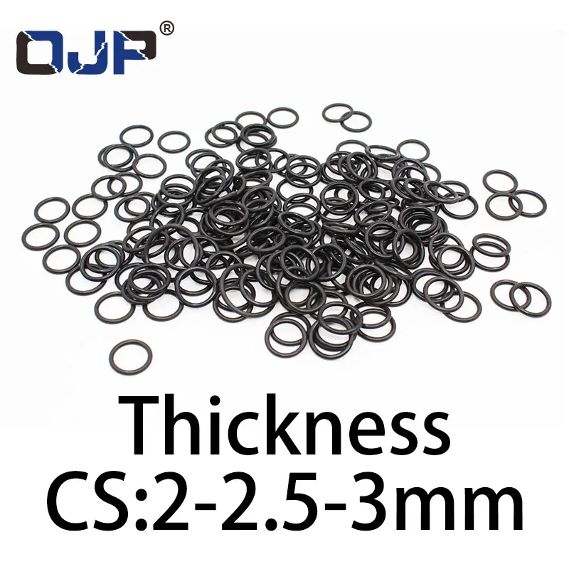 

O-ring thickness 2-2.5-3mm CS fluororubber FKM sealing temperature resistant gasket rubber ring complete in specifications