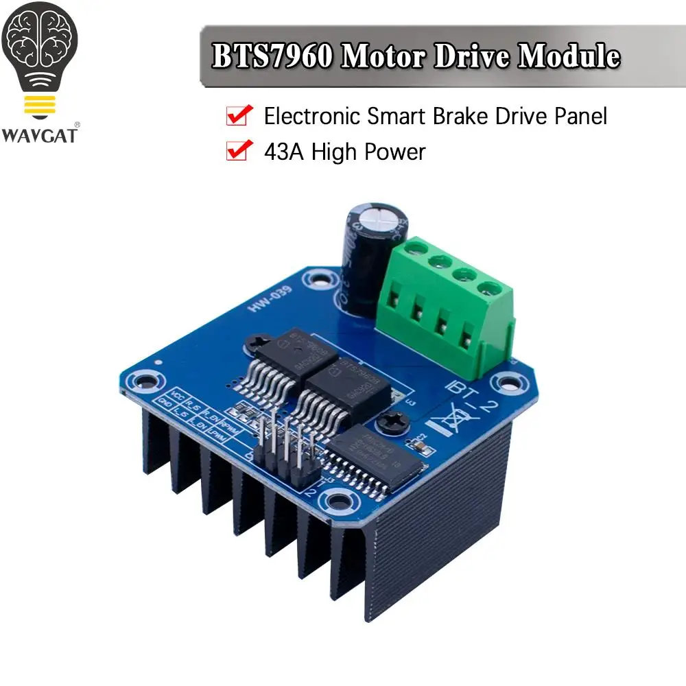 Double BTS7960 43A H-bridge High-power Motor Driver module/ diy smart ...