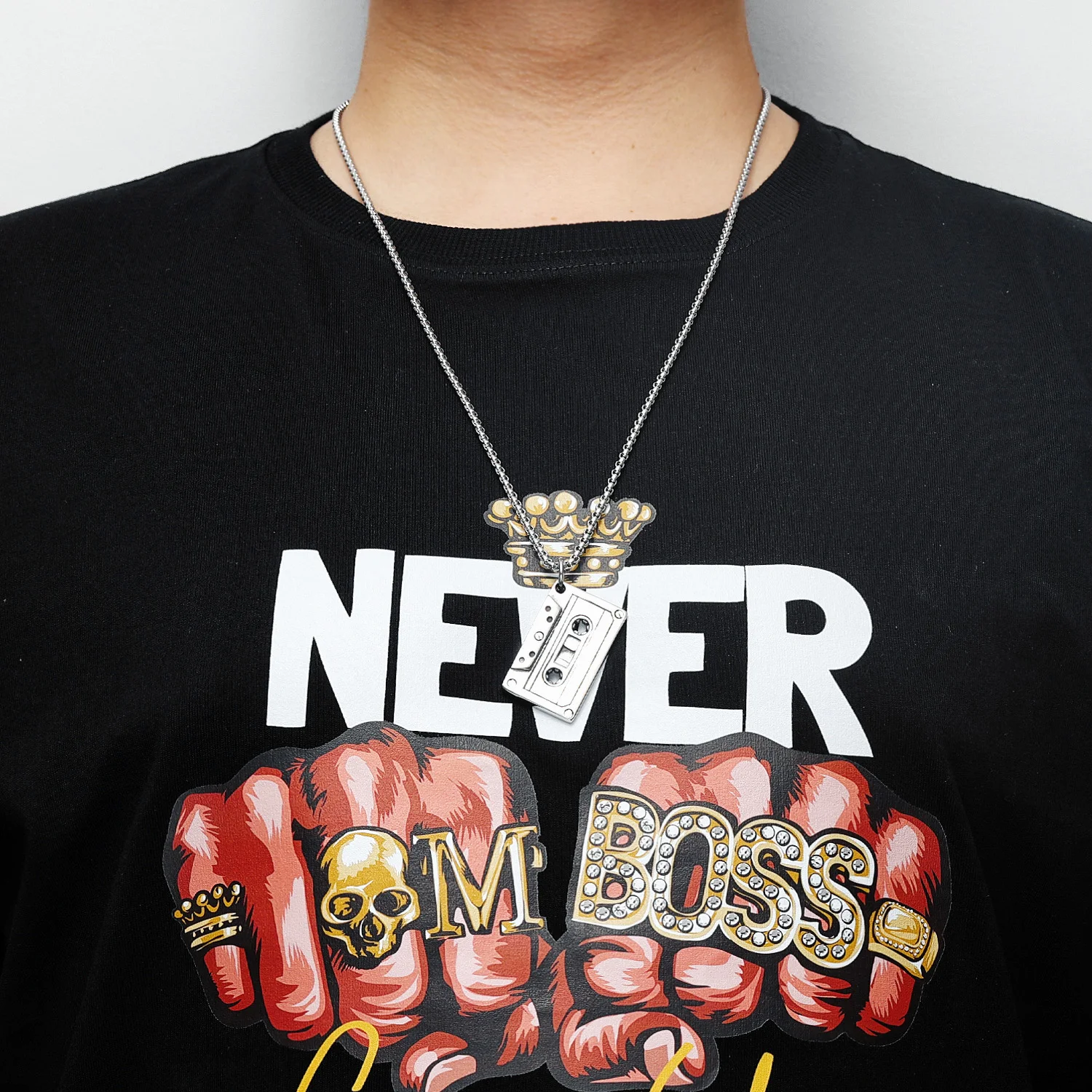 Vintage Cassette Tape Necklace - Retro Music Jewelry For 70s 80s Hip Hop Fans