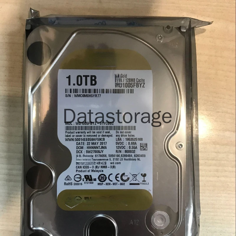 WD 웨스턴 디지털 WD1005FBYZ 골드용 HDD, SATA6Gb/s, 7200rpm, 128M 엔터프라이즈 HDD, 1TB ...