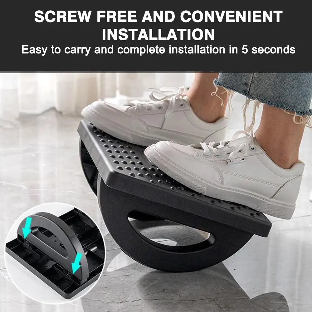 Under Desk Footrest Ergonomic Foot Massager Footrest with Non-slip Foot Pad  and Massage Rollers for Adults Home Office Relax - AliExpress