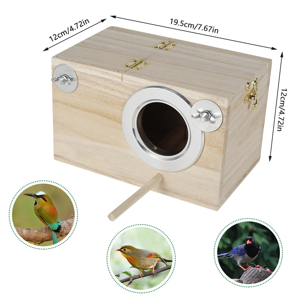 Parakeet Nesting Box Bird House Budgie Wooden Breeding Cage Parrot Mating Box Nest Aviary Lovebirds Finch Cockatiel Cage bird house,artificial bird nest