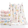 Baby Blankets 6 Layers 100% Cotton Gauze Breathable Infant Wrap Soft Absorbent Newborn Swaddle Blankets Cartoon Baby Bath Towel 3