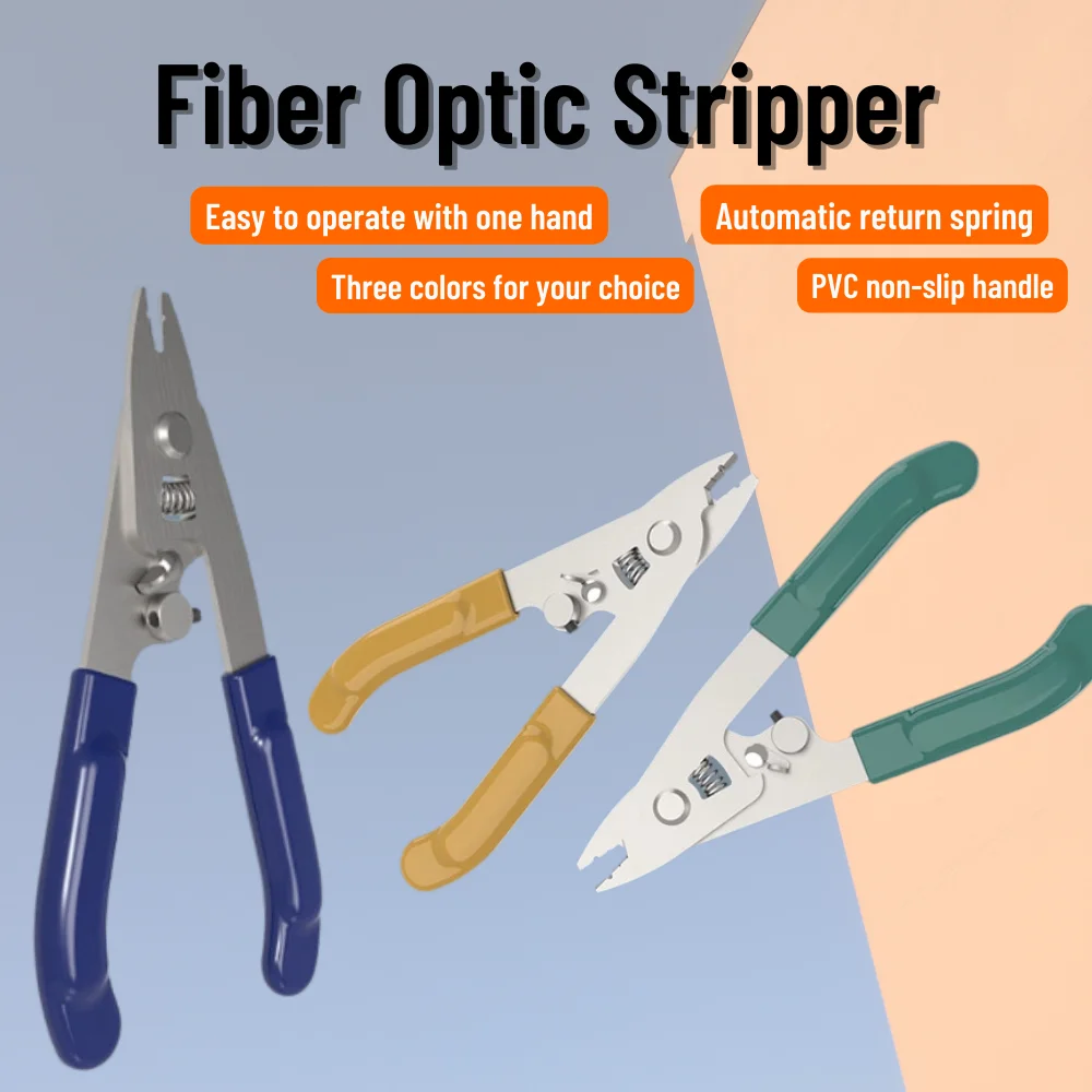 

Stainless Steel Three-port Fiber Stripping Pliers FTTH Tool Fiber Optic Wire Stripper Multi-function Optical Brazing Tool