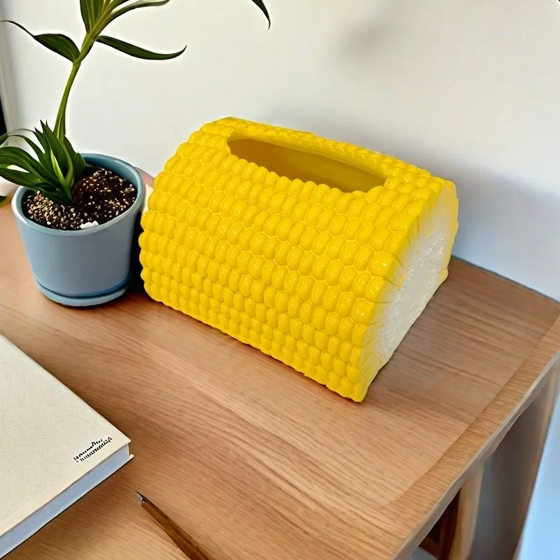 Creativity Bread/Corn Shape Tissue Box Personalized Decoration Living Room Kitchen Tissue Storage Box 4