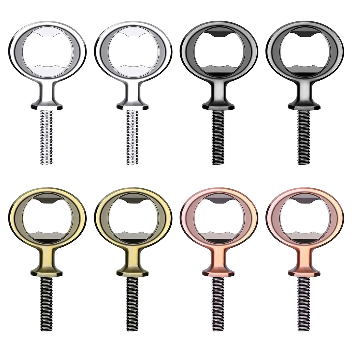 

8 Pack Metal Bottle Opener Kits Stainless Steel Bottle Opener Insert DIY Bottle Opener Hardware Flat Bottle Opener