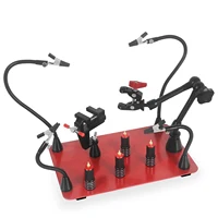 NEWACALOX Magnetic Base Flexible Welding Third Hand Heat Gun Holder PCB Repair Clip Heavy Duty Soldering Maintenance Workbench 1