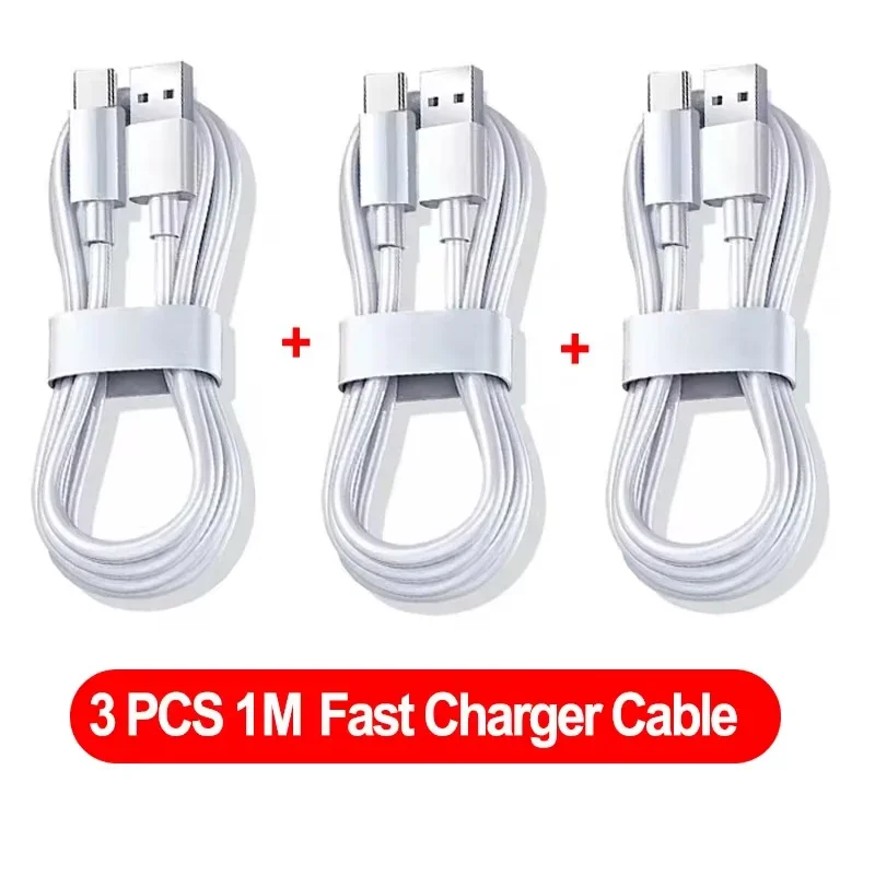 ตัวเลือกสินค้า สายชาร์จ USB-C 3 ชิ้น 100W ชาร์จเร็ว ใช้ได้กับหลายแบรนด์