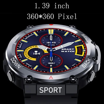 LEMFO Smart Watches for Men IP68 waterproof Bluetooth Call LF33 sports watches 400mah smartwatch 1.39 Inch 360*360 HD PK T-Rex 2