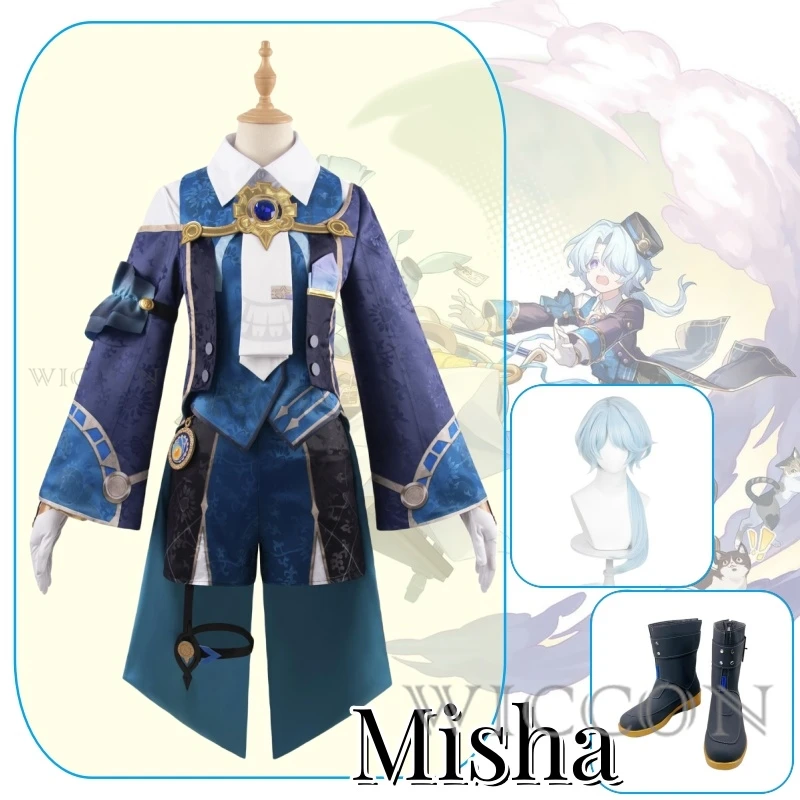 

Костюм для косплея Misha из аниме игры Honkai: Star Rail, одежда, парик, обувь, униформа для косплея, Penacony, мечта, гостиница, Хэллоуин, вечерние