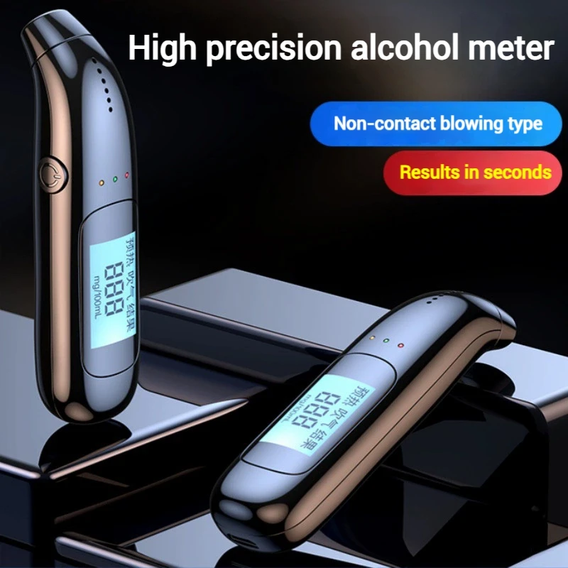 Rechargeable Alcohol Tester Analyzer Digital LCD Display Breathalyzer Breath Alcohol Detector Car Electronics Test Tools
