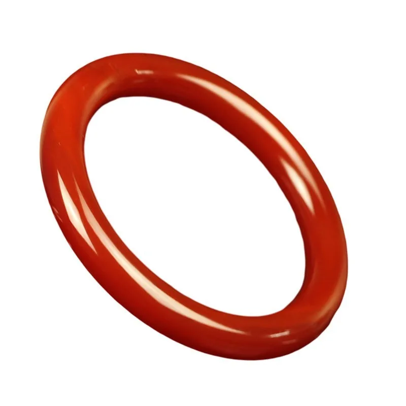 

Браслет Yu из бразильского красного агата, женский тонкий красный браслет с круглым стержнем для девушек