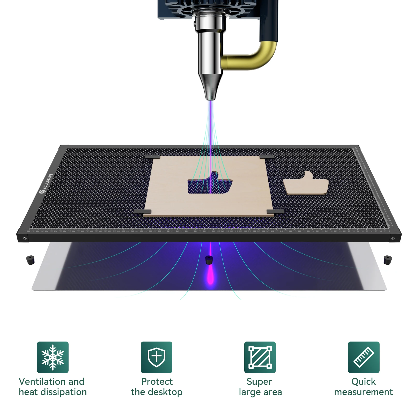 SCULPFUN 600x600mm/800*800/400*800/400*400 Cutting Honeycomb Panel  Workbench Suitable for Diode CO2 Laser Engraving Machine - AliExpress