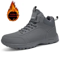 New Men's Winter Boots Warm Plush Snow Boots High Quality Waterproof High-Top Men's Ankle Boots Outdoor Men Hiking Boots Sneaker