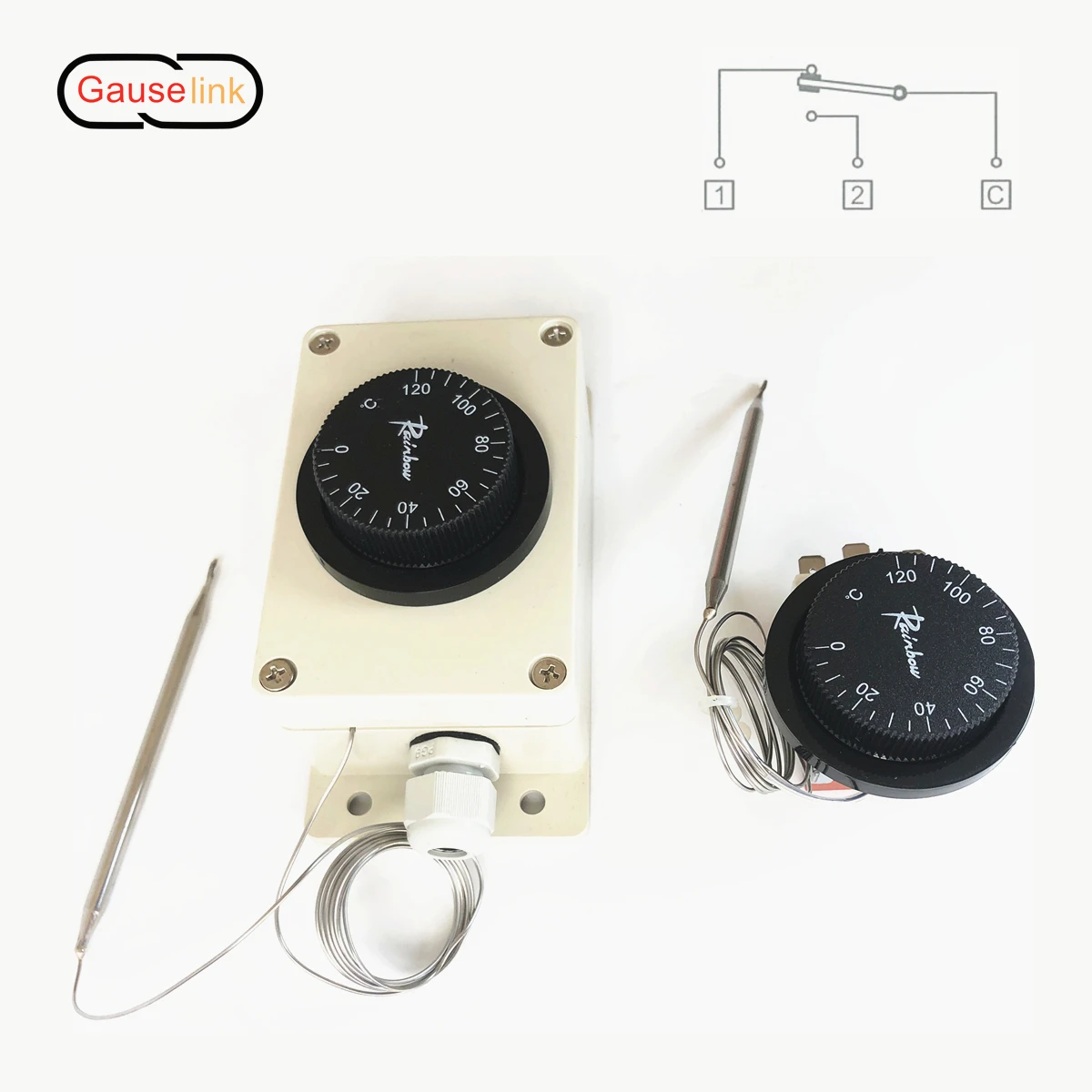 Adjustable Bulb Capillary Thermostat Thermometer Temperature Limiter  Control Switch For Oven Heater Cooler 120°C 320°C - AliExpress