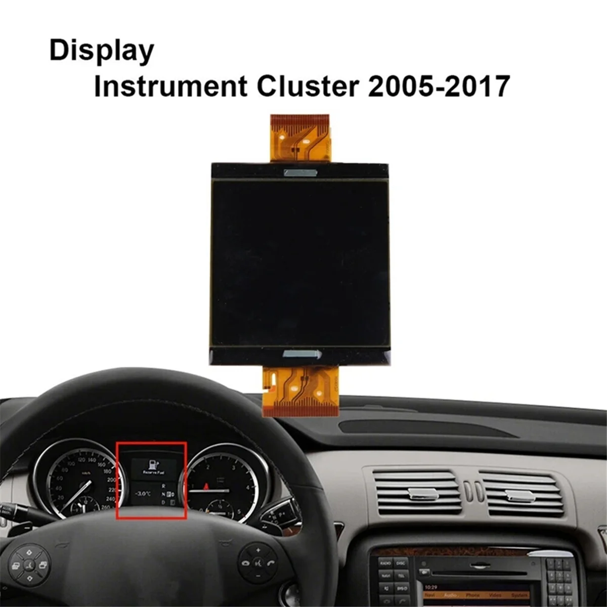 

Car Speedometer Dashboard Display for Mercedes Benz ML W164 GL X164 LCD Display Screen Replacement