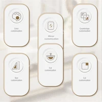 อ่างล้างหน้าติดผนังคุณภาพสูง ทำจากหินอ่อนเผา ป้องกันน้ำ พร้อมกระจกและตู้ 6