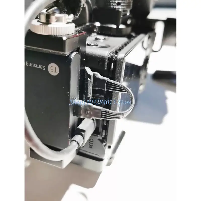 R6FF USB C 수컷에서 USB C 암컷 확장 케이블 90도 리본 플랫 USB C 케이블 18W 충전 데이터 전송 480mbps