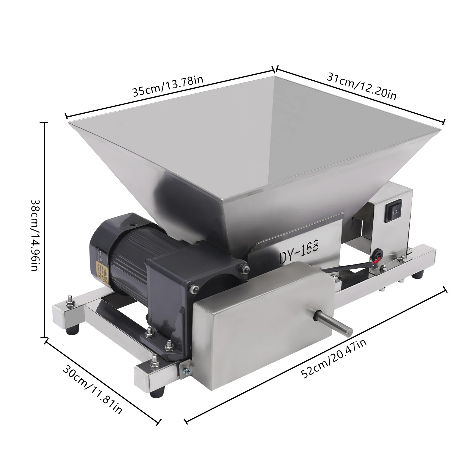 220V 60W Elektrische Gemüse Obst Mühle Edelstahl Getreide Schleifmaschine 4L/1,06gal 44lbs/h Reis Mais Schleifmaschine – Detail 2