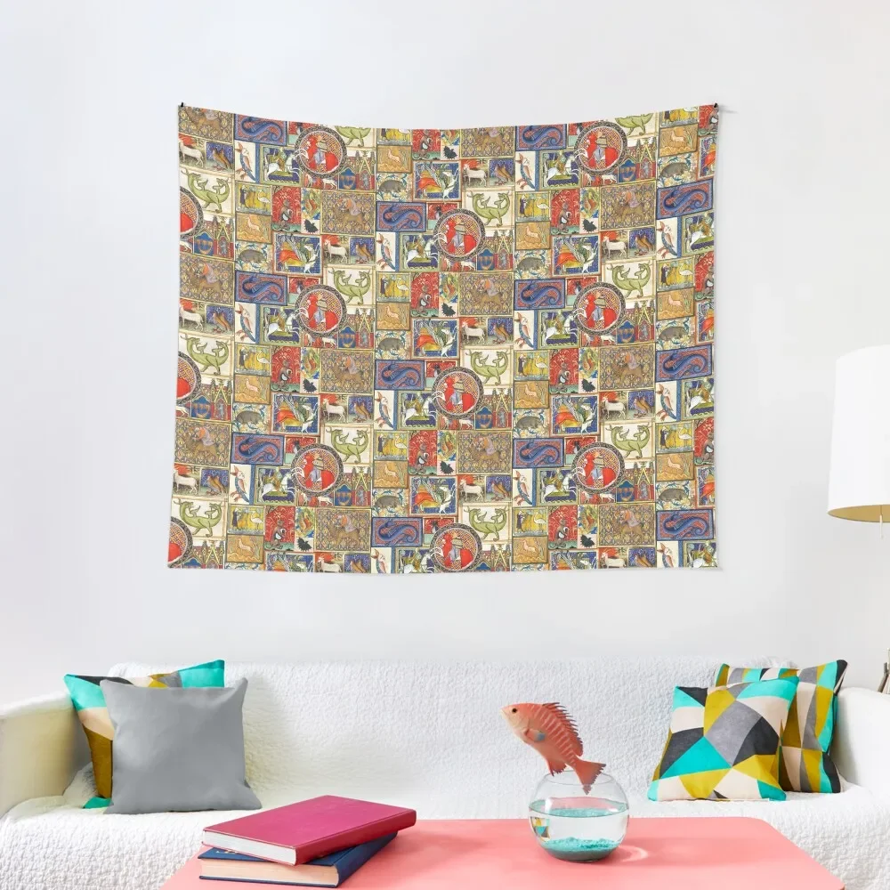 

Medieval beasts Tapestry Outdoor Decor Decorative Paintings Tapestry