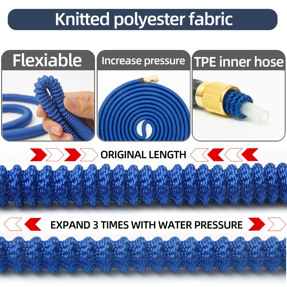 Garden Hose Water Expandable Watering Hose High Pressure Car Wash Expandable Garden Magic Hose Pipe 2