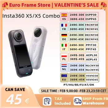 Insta360 X5 Action Camera 2025 Nuove lenti sostituibili 8K 30fps Chip AI Migliori di luce bassi superiori Run Life Insta X5