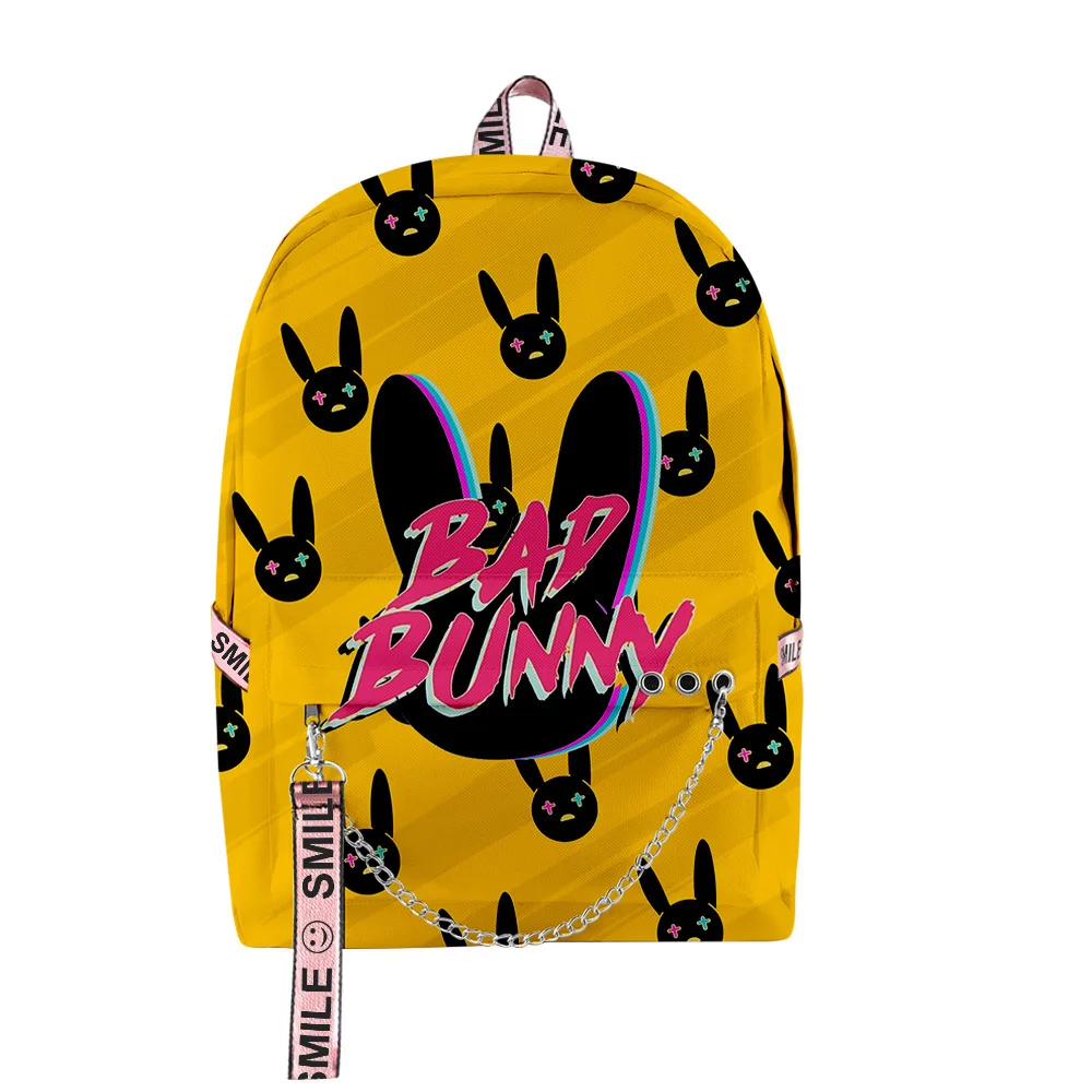 

Модная Новинка Забавные школьные ранцы bad bunny унисекс Водонепроницаемые многофункциональные дорожные рюкзаки из ткани Оксфорд для ноутбука с 3D принтом