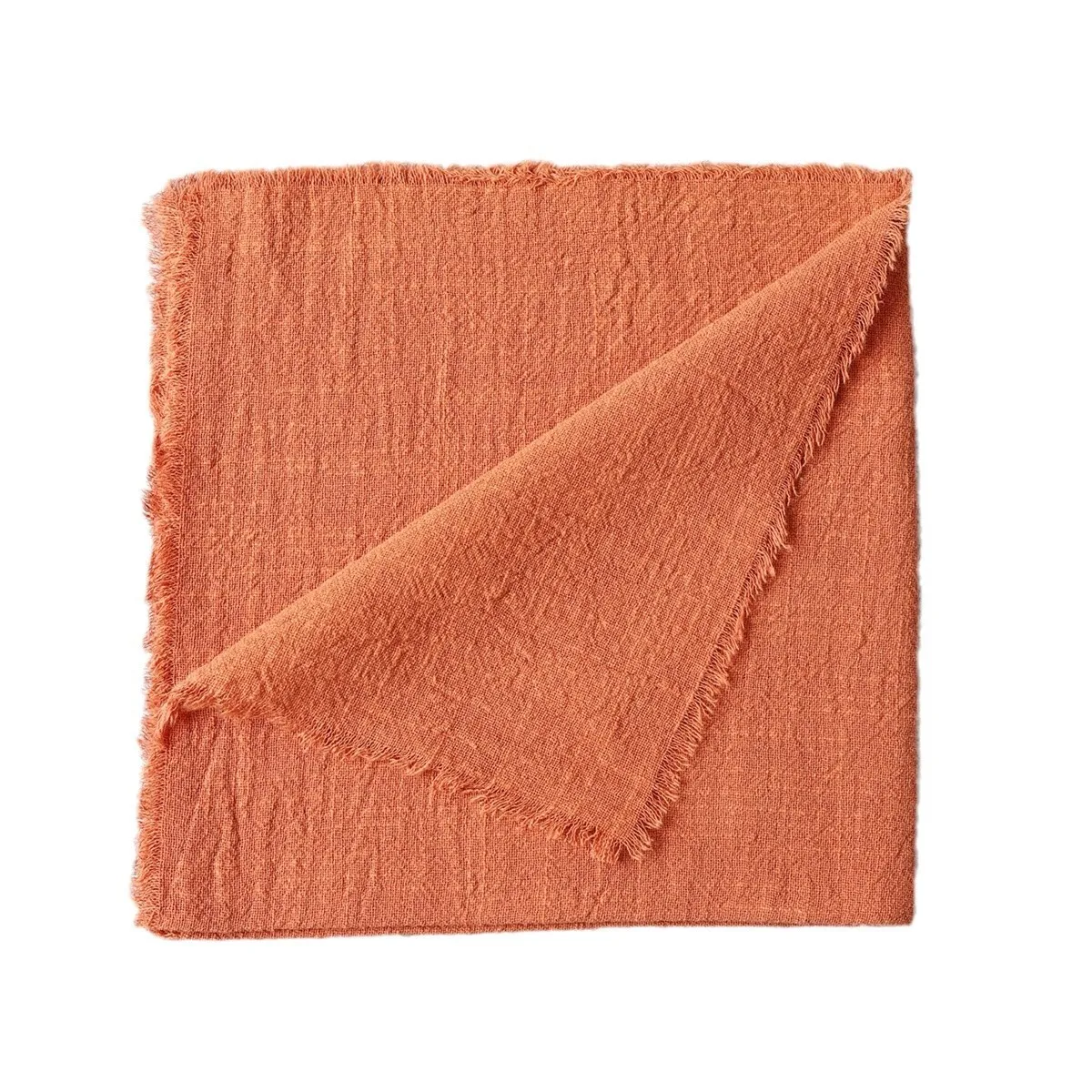 terracotta Gauze Cotton Napkin Reusable Tea Towel Wedding Party Christmas Table Decor Retro Burrs napkin 32x32cm