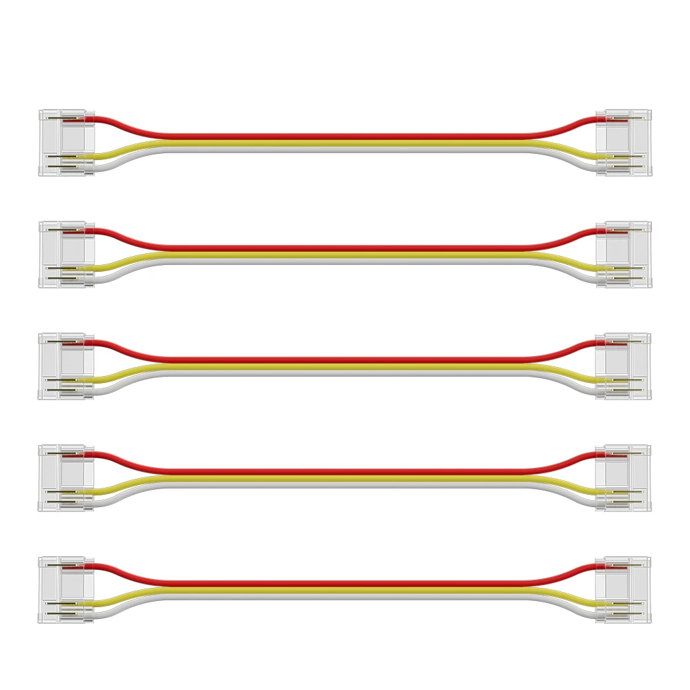 PAUTIX COB RGBIC LED Strip 3 PIN Connectors Set 12mm Extension strip to wire connector for COB RGBIC LED Strip Light images - 6