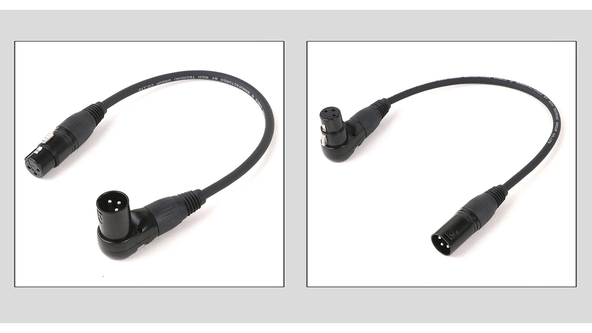 1 Stück 3-poliges rechtwinkliges XLR-Stecker/Buchse XLR-Patchkabel, 3-poliges XLR-Stecker/Buchse, farbiges Kabel für Mikrofonmischer, 0,3 m - 25 m – Detail 7