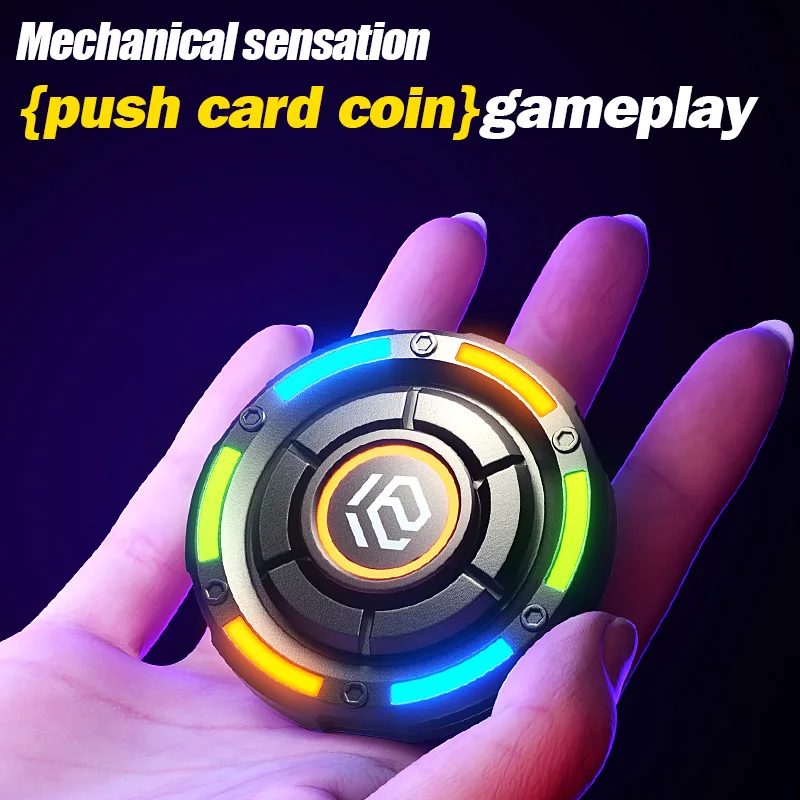 

Fidget Spinner Papa Coin Push Card Stress Reliever Toys Metal Fingertip Gyroscope Spinning Top Desk EDC for Adults Kids Gift