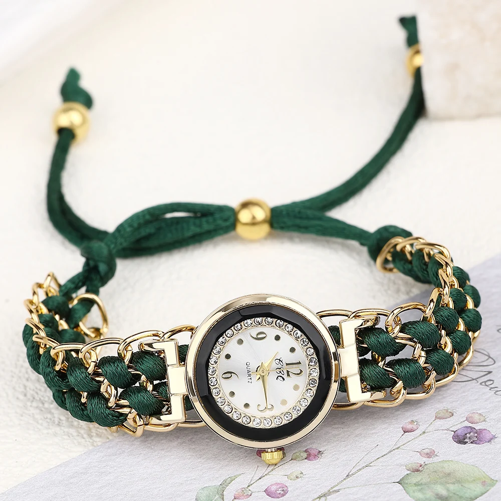 ساعات صيفية كاجوال عصرية بحزام منسوج قابل للتعديل...